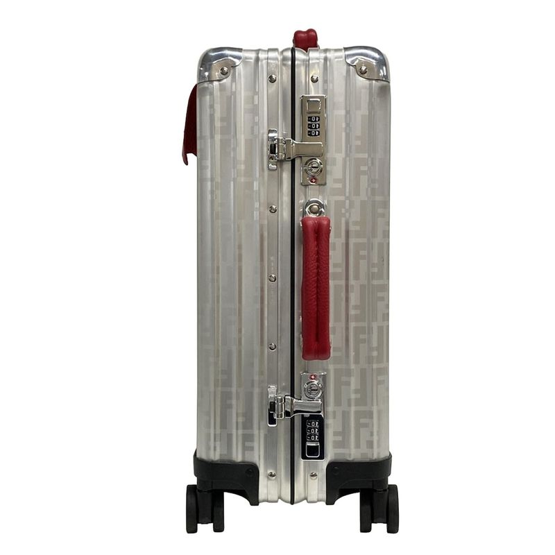 Fendi Carry Bag - 7vv133 A5F6 F13dk Silver And Red Rimowa Collaboration / Zucca