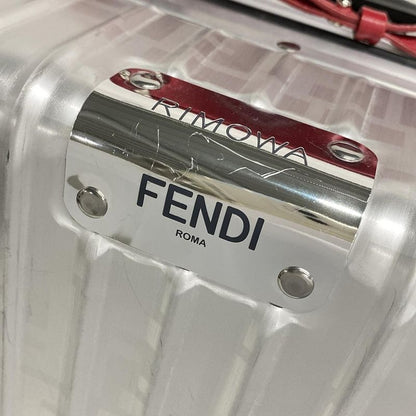 Fendi Carry Bag - 7vv133 A5F6 F13dk Silver And Red Rimowa Collaboration / Zucca