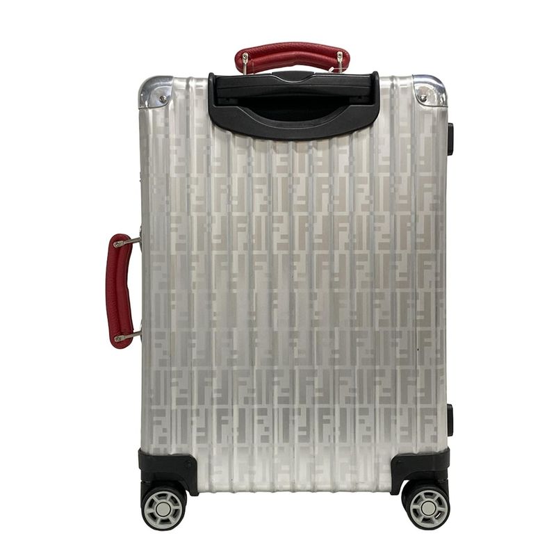 Fendi Carry Bag - 7vv133 A5F6 F13dk Silver And Red Rimowa Collaboration / Zucca