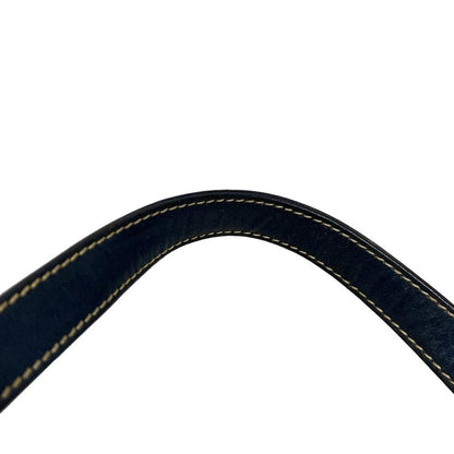 Fendi Shoulder Bag Zucchino Pattern 0916115001 Ivory X Dark Navy Leather