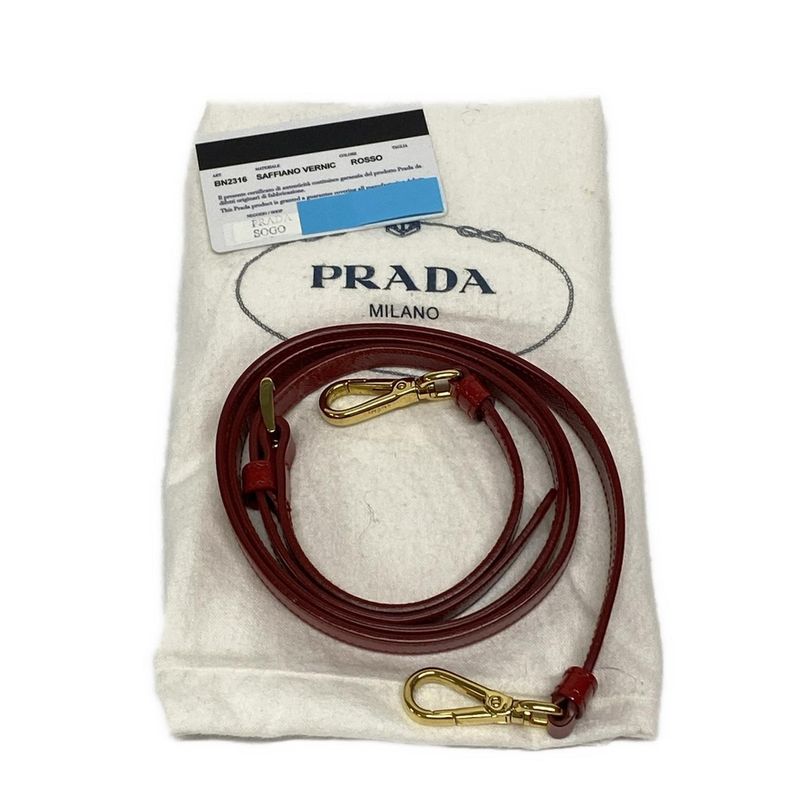 Prada Tote Bag Galleria Mini Bag Bn2316 Red Leather