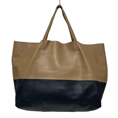 Celine Tote Bag Horizontal Cabas Brown And Black Leather