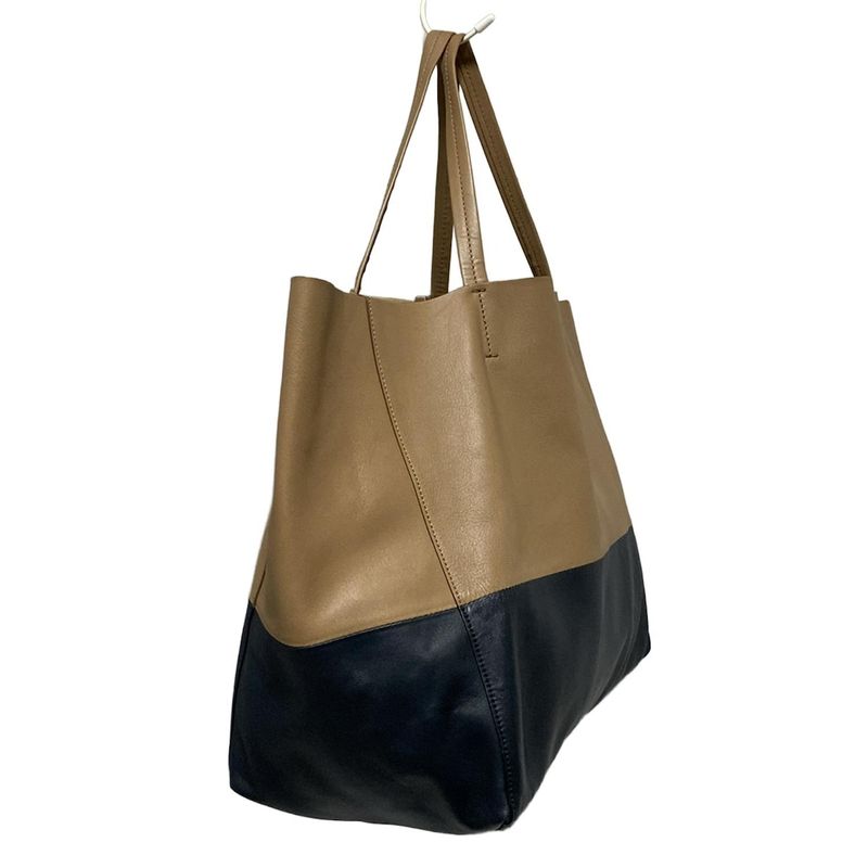 Celine Tote Bag Horizontal Cabas Brown And Black Leather