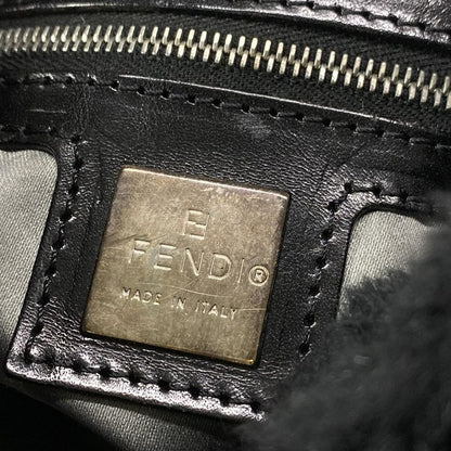 Fendi Handbag Mamma Bucket 26325 Black Leather  Fur