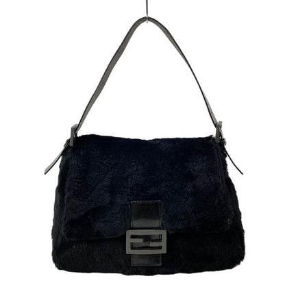 Fendi Handbag Mamma Bucket 26325 Black Leather  Fur
