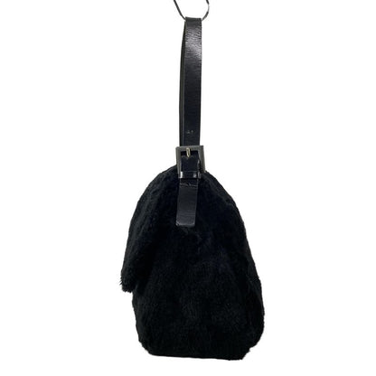Fendi Handbag Mamma Bucket 26325 Black Leather  Fur