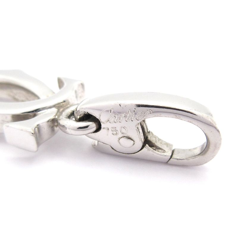 Cartier Pendant Top 2C 18K White Gold Total Weight: 26g
