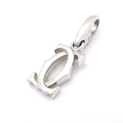 Cartier Pendant Top 2C 18K White Gold Total Weight: 26g