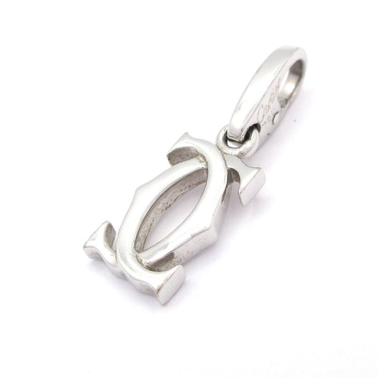 Cartier Pendant Top 2C 18K White Gold Total Weight: 26g