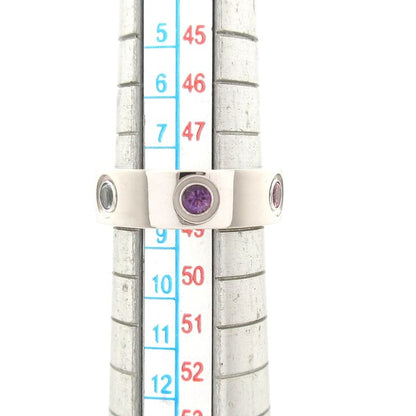 Cartier Ring 48 Love 18K White Gold With Multi-colored Stones