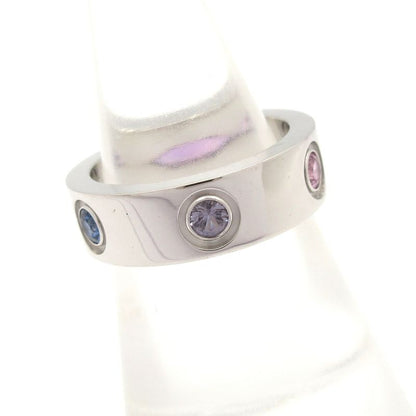 Cartier Ring 48 Love 18K White Gold With Multi-colored Stones