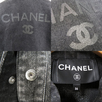 Chanel Logo Embroidery Denim Jacket G Jean Coco Button P74033v65658 Cotton
