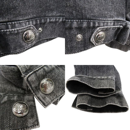 Chanel Logo Embroidery Denim Jacket G Jean Coco Button P74033v65658 Cotton