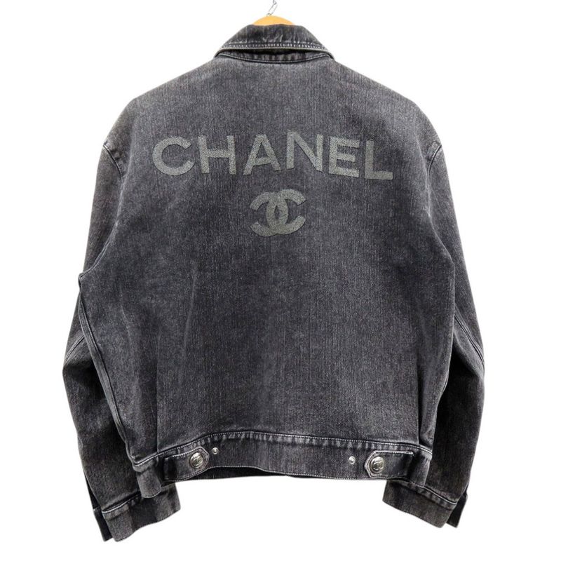 Chanel Logo Embroidery Denim Jacket G Jean Coco Button P74033v65658 Cotton