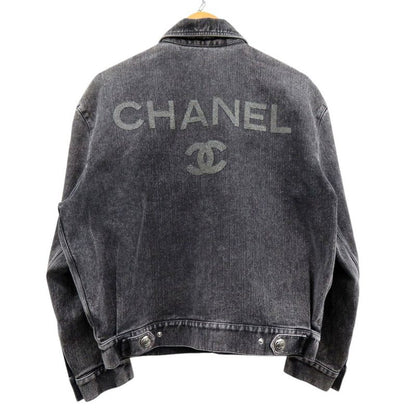 Chanel Logo Embroidery Denim Jacket G Jean Coco Button P74033v65658 Cotton
