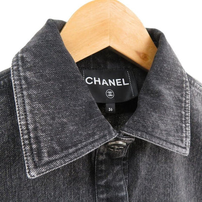 Chanel Logo Embroidery Denim Jacket G Jean Coco Button P74033v65658 Cotton