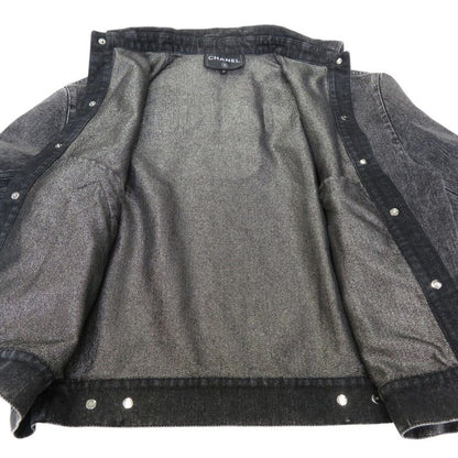 Chanel Logo Embroidery Denim Jacket G Jean Coco Button P74033v65658 Cotton