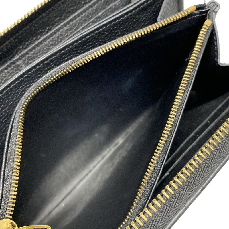 Louis Vuitton Long Wallet Bicolor Monogram Empreinte Zippy Wallet M80481 Black
