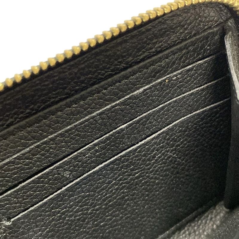 Louis Vuitton Long Wallet Bicolor Monogram Empreinte Zippy Wallet M80481 Black