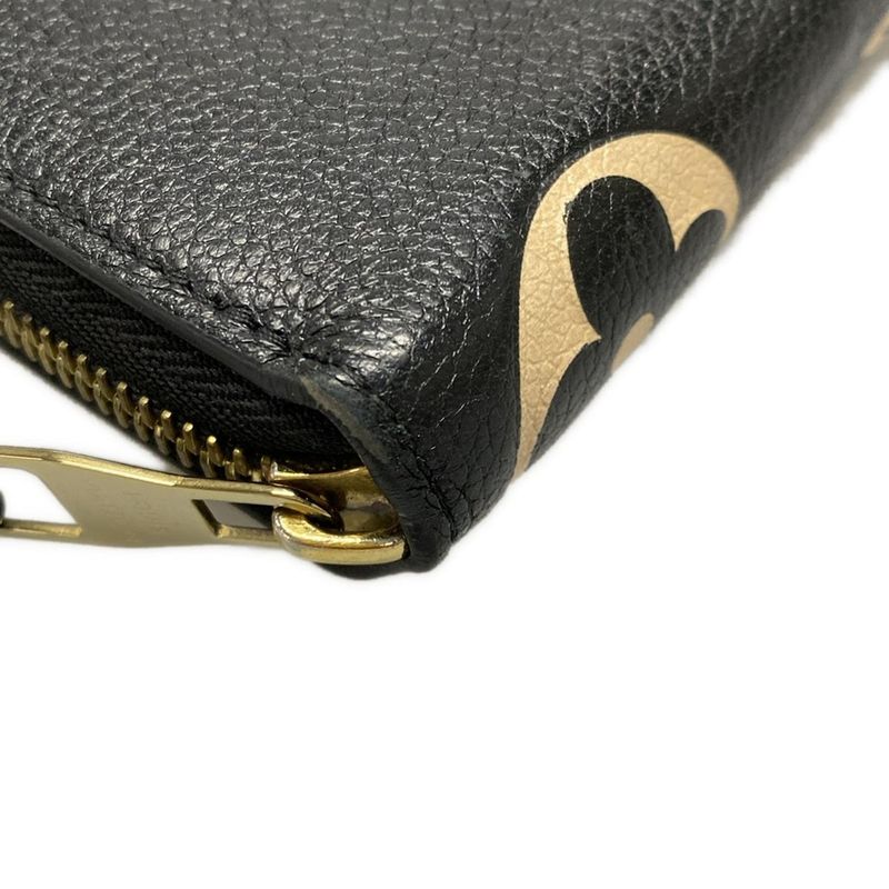 Louis Vuitton Long Wallet Bicolor Monogram Empreinte Zippy Wallet M80481 Black