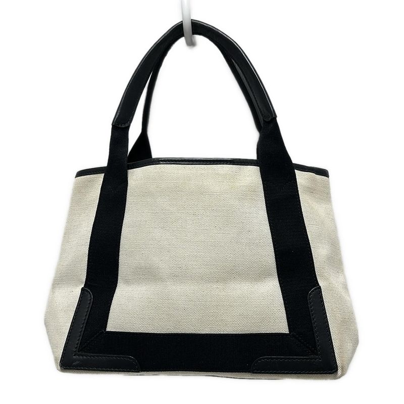 Balenciaga Tote Bag Navy Cabas S 339933 Ivory And Black Leather
