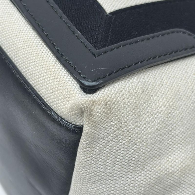 Balenciaga Tote Bag Navy Cabas S 339933 Ivory And Black Leather