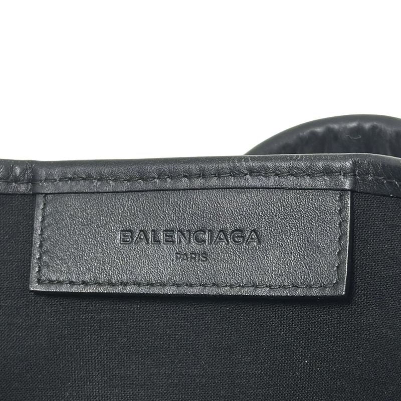 Balenciaga Tote Bag Navy Cabas S 339933 Ivory And Black Leather
