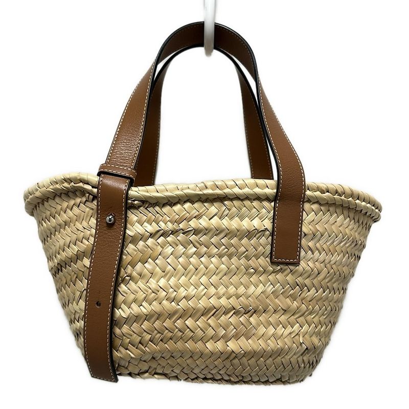 Loewe Tote Bag Basket Beige×brown Leather