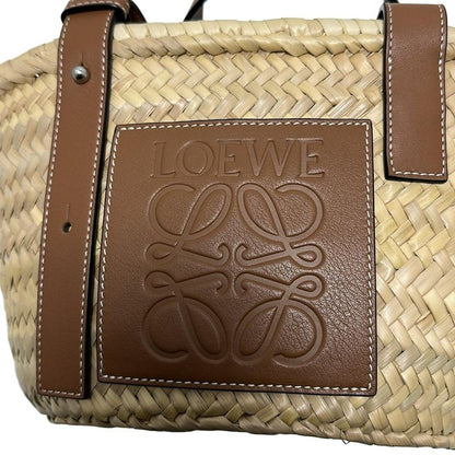 Loewe Tote Bag Basket Beige×brown Leather