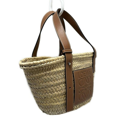 Loewe Tote Bag Basket Beige×brown Leather