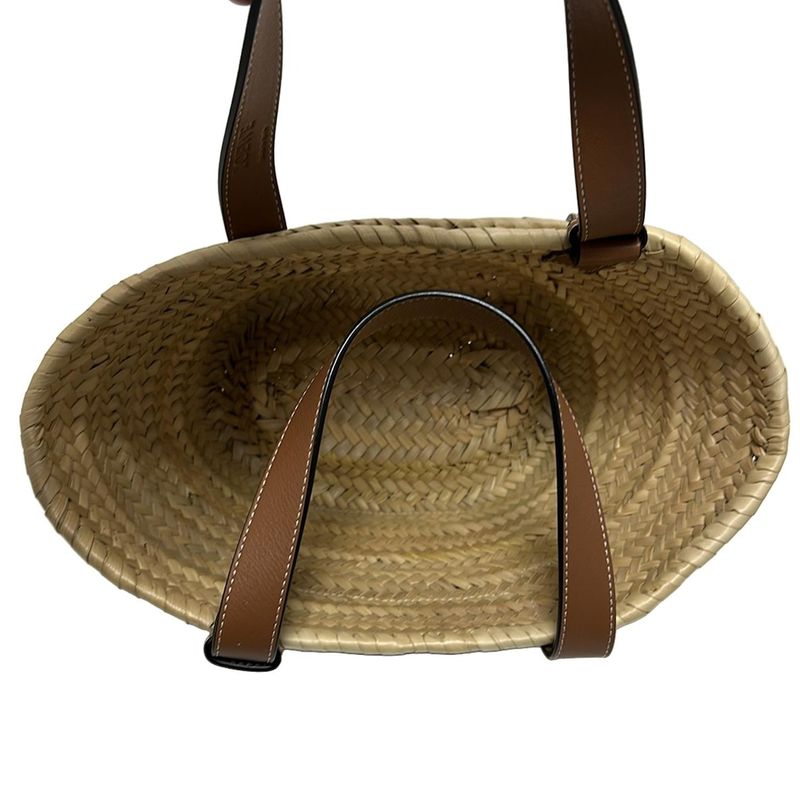 Loewe Tote Bag Basket Beige×brown Leather