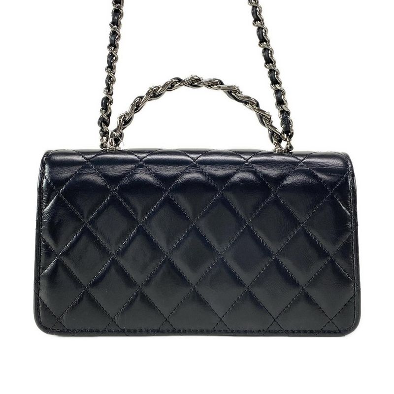 Chanel Shoulder Bag - Ap3566 Black Chain Shoulder / Silver Hardware /2way
