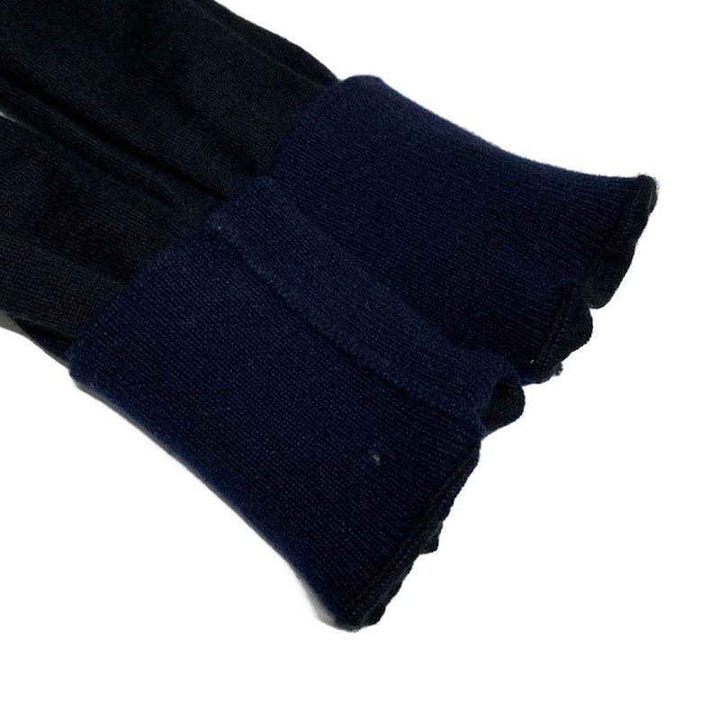 Chanel Cardigan Size 38 M Women - P42003 Black And Dark Navy Long Sleeves /