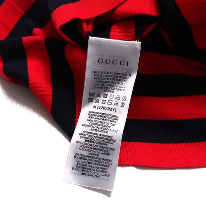 Gucci Dress Size M Knit Dress Short Sleeves Striped Embroidery Made In Italy