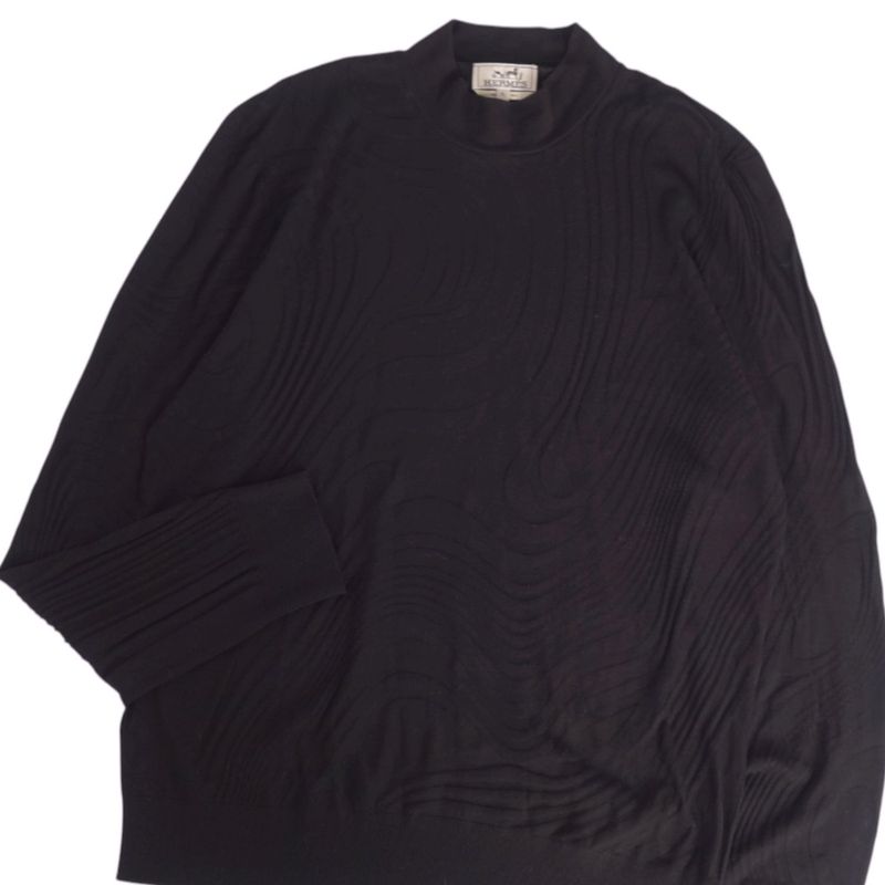 Hermes Knit Sweater High Neck Long Sleeves Long Sleeves
