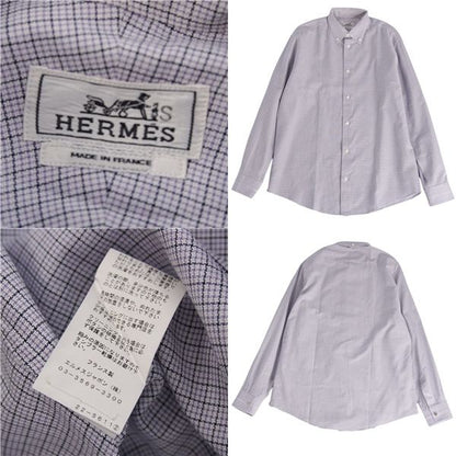 Hermes Shirt Long Sleeve Long Sleeve Button Down Chec