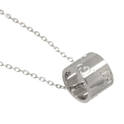 Gucci Icon Necklace 40cm (1575in) 18K WG White Togo Old 750 Necklace 90297354