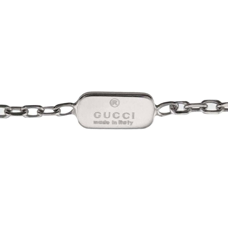 Gucci Icon Necklace 40cm (1575in) 18K WG White Togo Old 750 Necklace 90297354