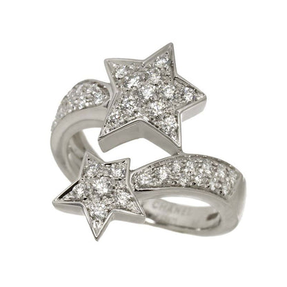Chanel Comet #52 Ring Diamond 18K WG White Togo Old 750 Ring Comet Ring 90297602
