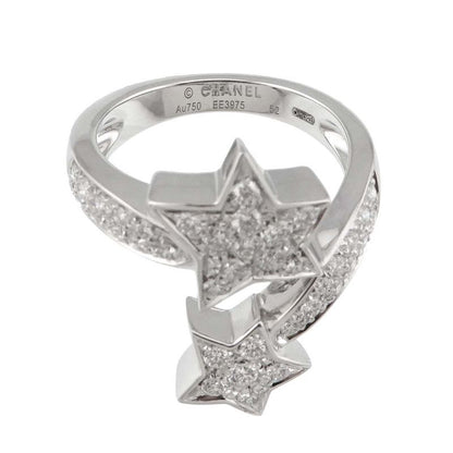 Chanel Comet #52 Ring Diamond 18K WG White Togo Old 750 Ring Comet Ring 90297602