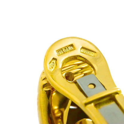 Bulgari Bvlgari Cheltaura Earring 18K YG Yellow Gold 750 SS Earrings Clip On