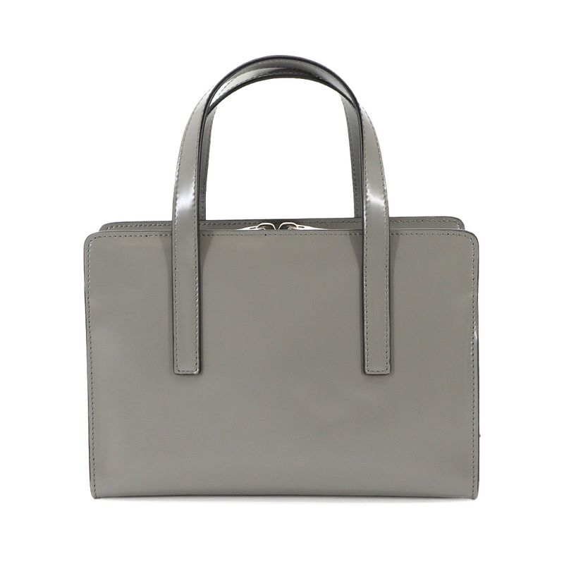 Exhibited Prada Re-edition 1995 2way Hand Shoulder Bag Leather Gray 1ba357