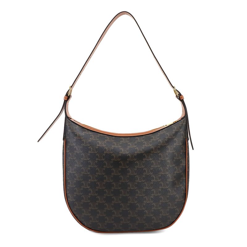 Exhibit Celine Triomphe Heloise Shoulder Bag Leather Tan 114712 Gold Hardware