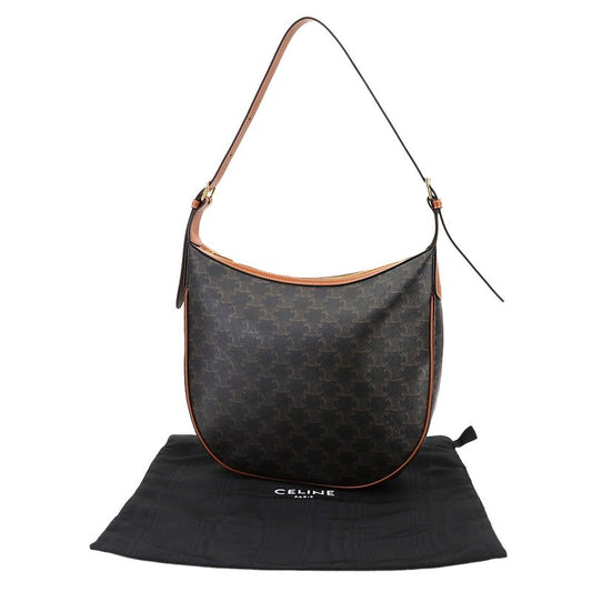 Exhibit Celine Triomphe Heloise Shoulder Bag Leather Tan 114712 Gold Hardware