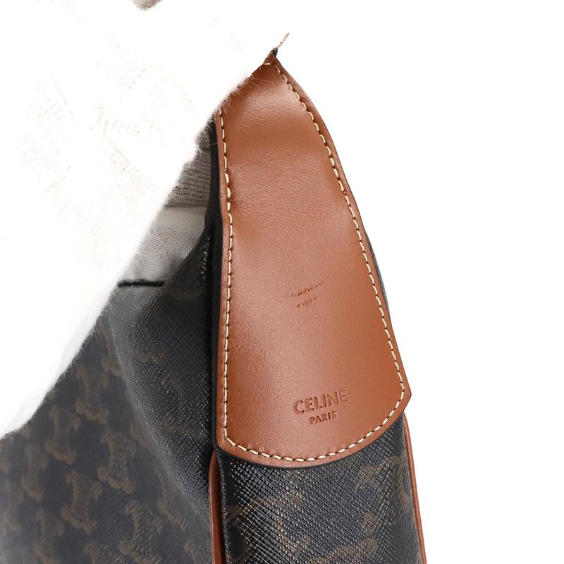 Exhibit Celine Triomphe Heloise Shoulder Bag Leather Tan 114712 Gold Hardware