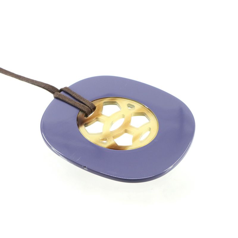 Hermes Lift GM Pendant Necklace Buffalo Horn Brown Lift GM 90299675