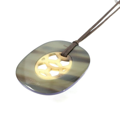 Hermes Lift GM Pendant Necklace Buffalo Horn Brown Lift GM 90299675