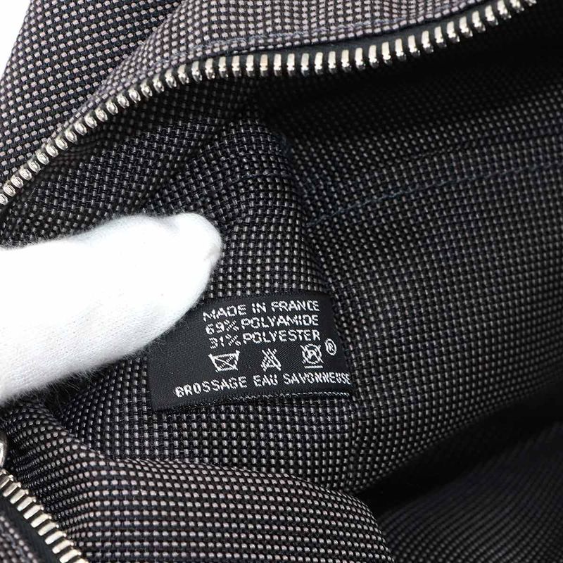 Exhibited Hermes Herline Tote TGM Bag Canvas Gray Silver Hardware Herline Tote