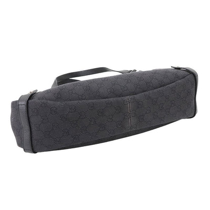 Gucci GG Denim Tote Bag Leather Black 293578 Silver Hardware Tote Bag 90299678