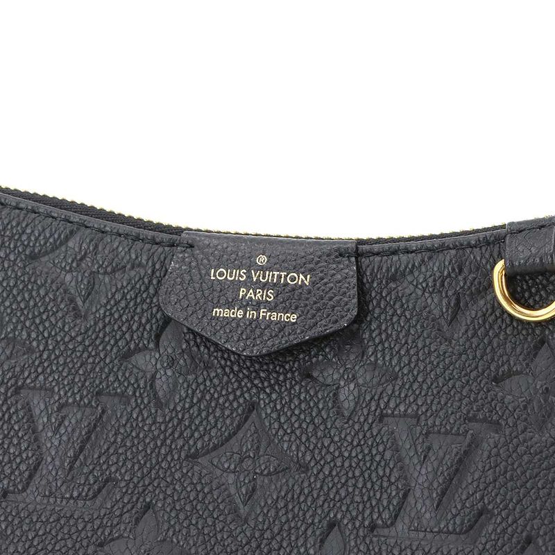 Louis Vuitton Monogram Empreinte Easy Pouch Shoulder Bag Leather Noir Black
